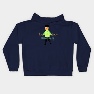 Earthly Elegance: Eco-Conscious T-Shirt Design Kids Hoodie